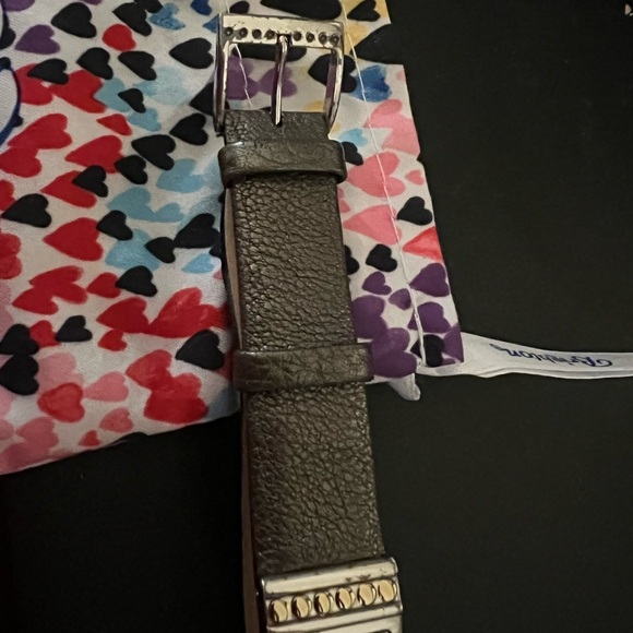 Brighton Osaka Watch Women Silver Tone Rectangle Dial Italian Calfskin - Picture 13 of 14